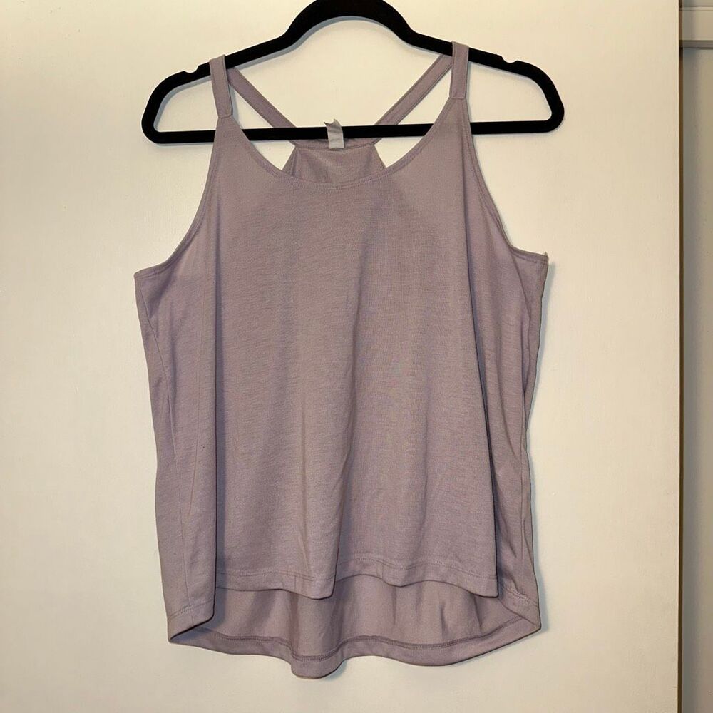 Under Armour Heatgear Women’s Large Light Purple Tank Top Crossover Back GUC